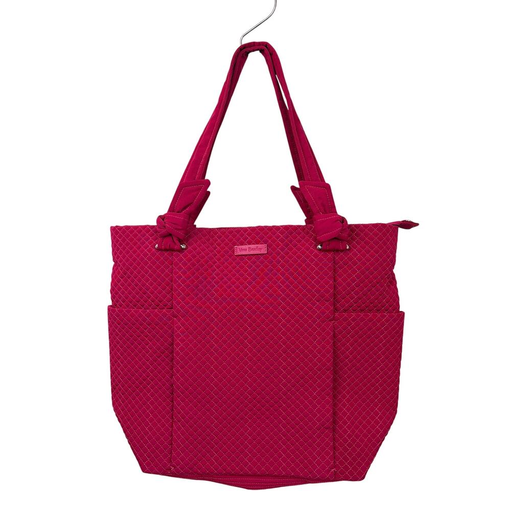 Vera Bradley Hadley Hot Pink Utilitarian Chic Quilted Athleisure Travel Tote
